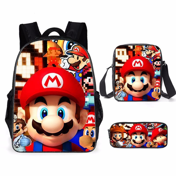MUMOU Рюкзак школьный для девочек и мальчика детский, Super Mario Супер ...