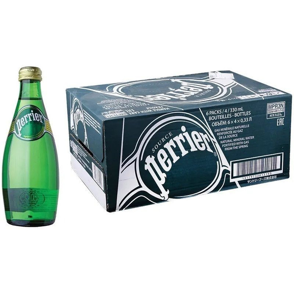 Вода Perrier 0,33л*24 стекло - купить с доставкой по выгодным ценам в ...