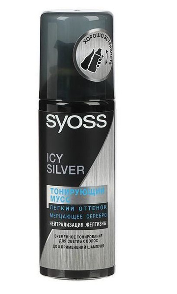 Syoss Тонирующий мусс Мерцающее серебро, для светлых волос, 120 мл ...