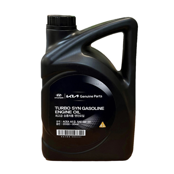 Масло моторное 5W-30 4л Hyundai/Kia TURBO SYN GASOLINE ENGINE OIL 05100 ...