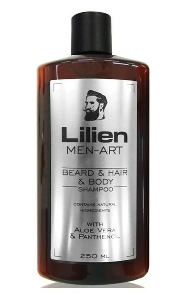 LILIEN Men-art, Silver, Шампунь для бороды волос и тела, 250мл, Чехия ...