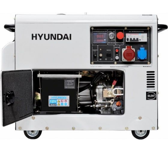 Дизельный генератор Hyundai DHY 8000 SE-3 6,5 кВт, электрогенератор с ...