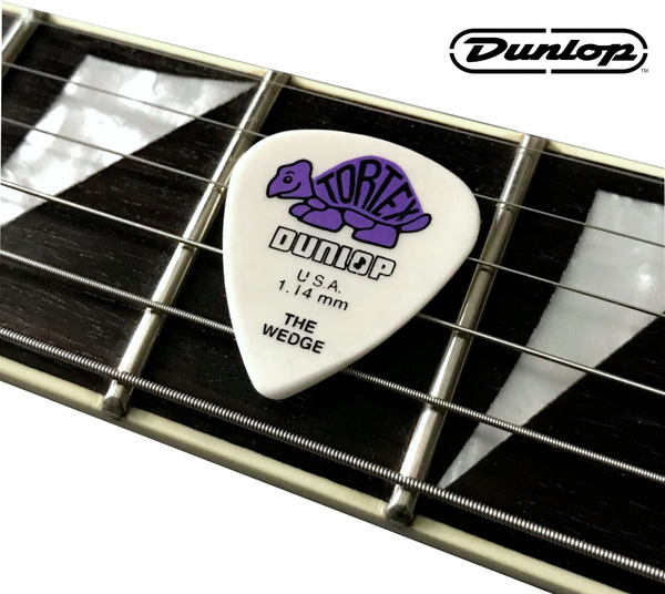 Медиатор для гитары, 1.14мм, белый, DUNLOP, TORTEX WEDGE 424R1.14 ...