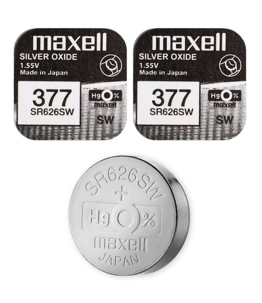 Батарейка для часов Maxell SR626SW (377, G4) 2шт купить на OZON по ...