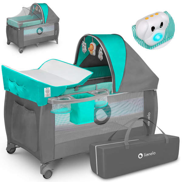 Кровать манеж для новорожденных Lionelo LO-SVEN PLUS Turquoise с ...