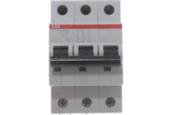 Купить ABB Выключатель автоматический трехполюсный 32А С S203 6кА ...