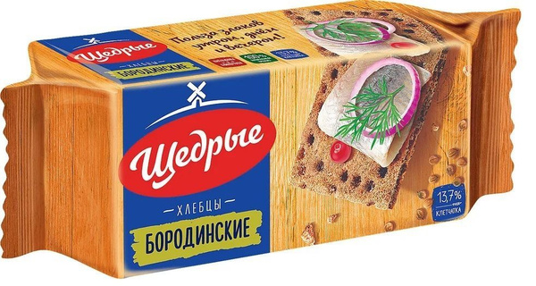 Хлебцы Щедрые бородинские 100г х 24 пачки - купить с доставкой по ...