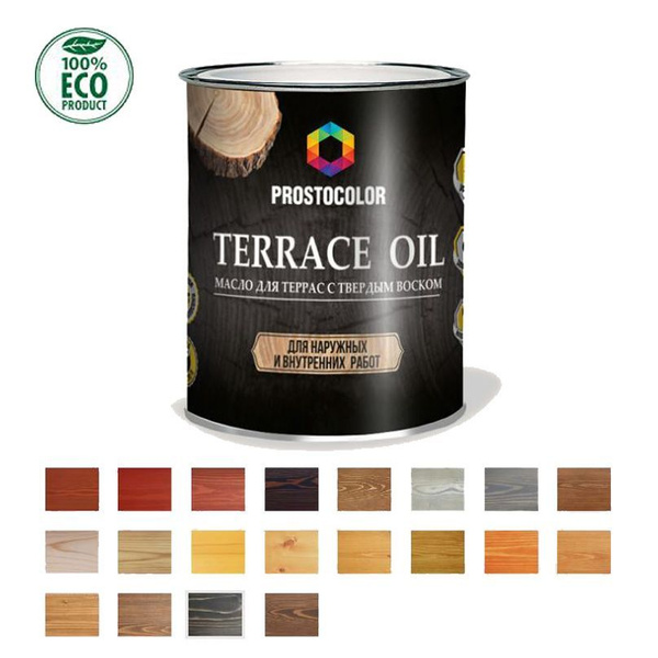 Масло для террас TERRACE OIL PROSTOCOLOR, эбеновое дерево, 0,75 л ...