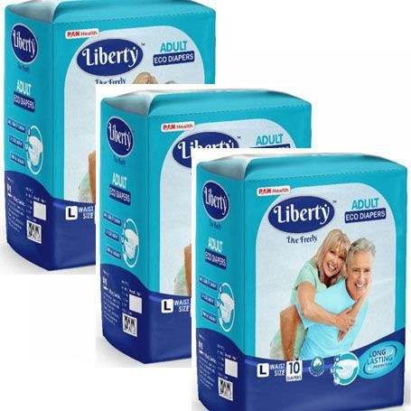 Подгузники для взрослых, Liberty Eco , размер L, 10 шт гипоаллергенные ...
