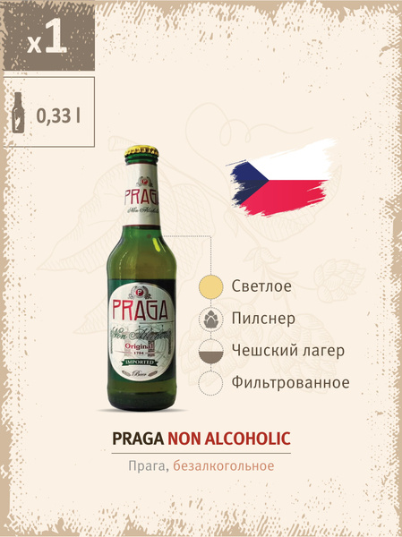 Пиво безалкогольное Praga, Чехия, 0.33 л - купить с доставкой по ...