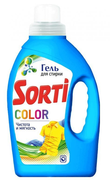 Sorti Гель жидкое средство для стирки цветного белья, Колор, 1,2 кг ...