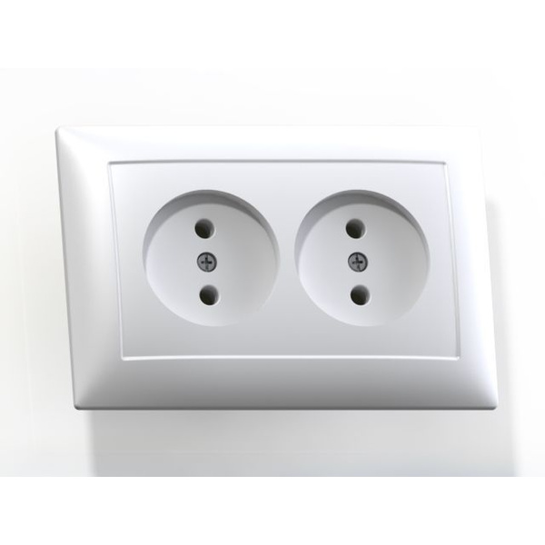 Розетка Кунцево-Электро СЕЛЕНА скрытой установки двухместная РС16-371 ...