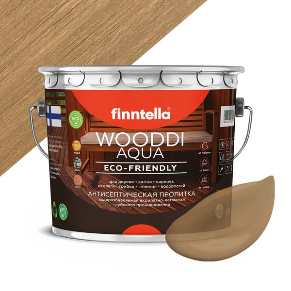 Антисептическая пропитка для дерева на водной основе FINNTELLA WOODDI ...