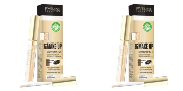 EVELINE Корректор 2 в 1 серии Art Professional Make-up, 07 IVORY , 7мл ...