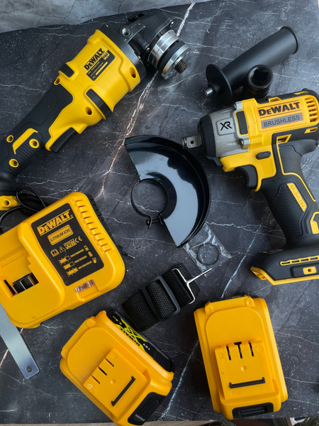 Болгарка УШМ Dewalt 18v + Гайковерт Dewalt 18v (Набор 2 в 1). REPLIKA ...