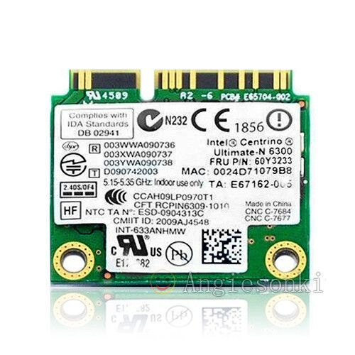 Сетевая карта карта-адаптер Wi-Fi 6300ANHMW Thinkpad lenovo Y500 Y460 ...