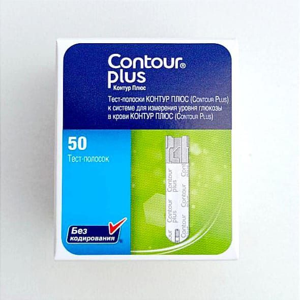 Тест полоски №50 Контур Плюс (Contour Plus), в упаковке 50 шт. - купить ...