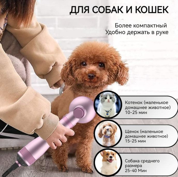 Фен щетка для кошек и собак / Фен расческа для животных/300W - купить с ...