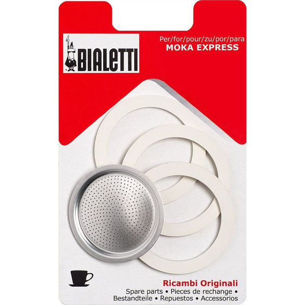Набор для алюминиевой кофеварки Bialetti на 12 порций (3 уплотнения и ...