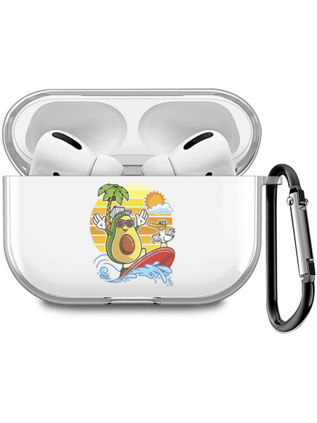 Прозрачный чехол для наушников AirPods Pro / на АирПодс Про силиконовый ...