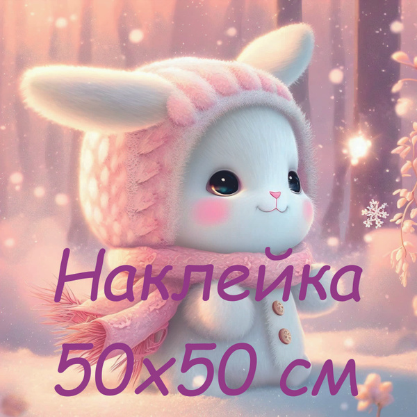 Наклейка "Зайка" 50x50 см (Вариант 4) - купить с доставкой по выгодным ...