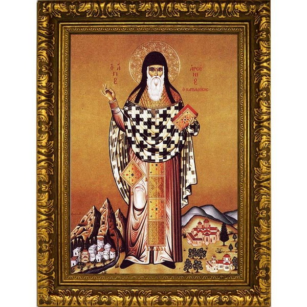Арсений Каппадокийский Святой преподобный. Икона на холсте. - купить по ...