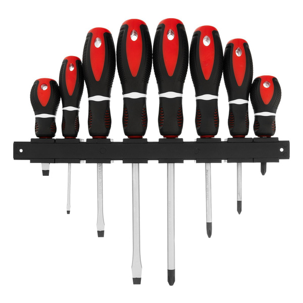 Набор отверток MATRIX Era PH и SL, магнитные, 8 штук из стали CrV с ...