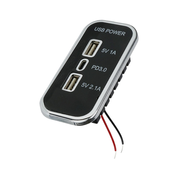 Розетка USB 12 В 24 В Двойной USB PD 3.0 Тип C 4,1 смx8,9 см - купить ...