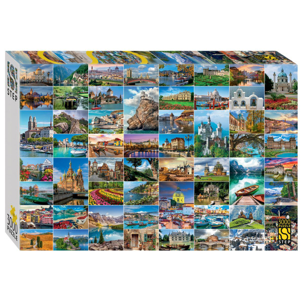 Пазл Step puzzle 3000 деталей, элементов: Достопримечательности Европы ...