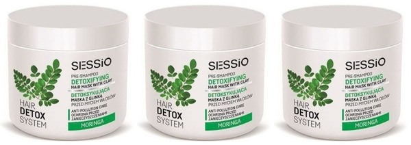 Sessio Детоксицирующая маска для волос Detox, для использования перед ...