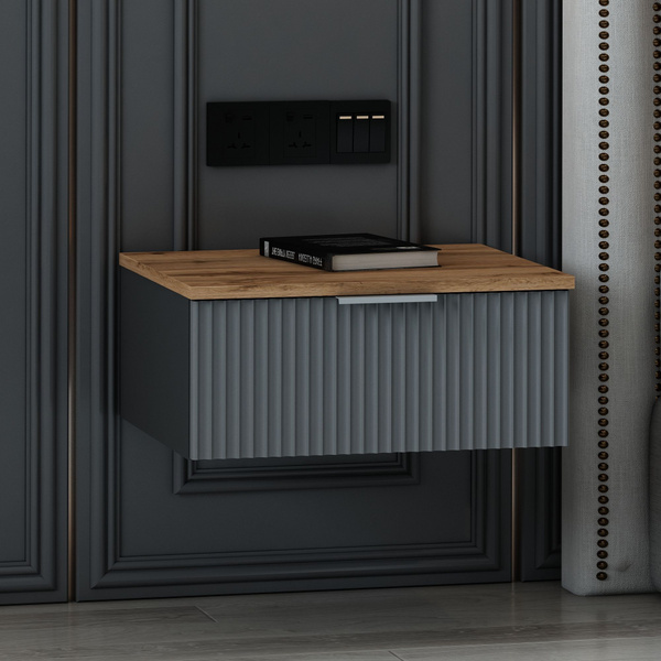 Тумба прикроватная подвесная, туалетный столик для маникюра с ящиком ...