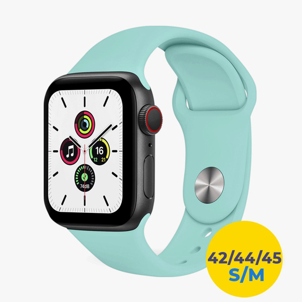 Cиликоновый ремешок для Apple Watch 42 44 45 46 49 мм, размер S/M ...