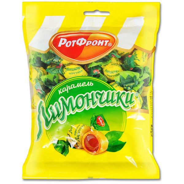 Конфеты карамель с начинкой РотФронт "Лимончики", 250 г, 1 уп. - купить ...