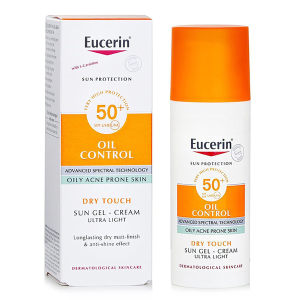 Солнцезащитный гель-крем для проблемной кожи лица SPF 50+ Eucerin Sun ...