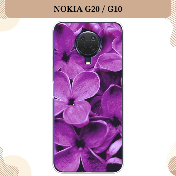Силиконовый чехол на Nokia G20/G10 / Нокиа G20/G10 Сирень крупная ...