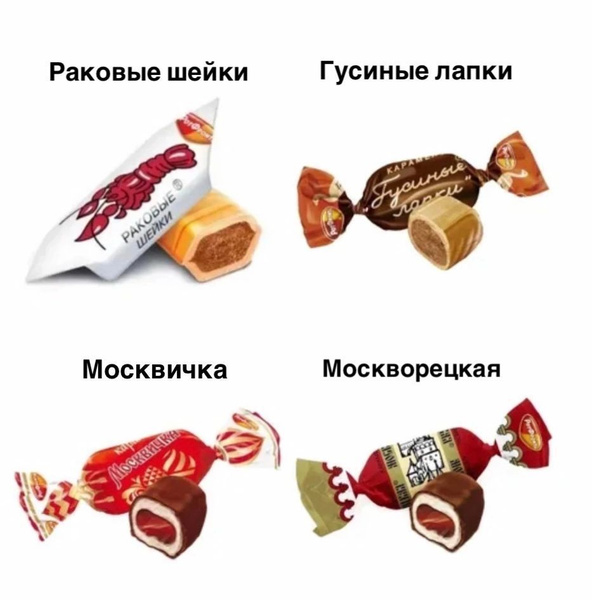 Ассорти Московской карамели 1000 гр/ Набор карамели 1 кг Москва ...