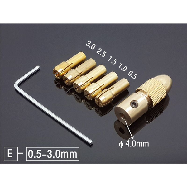 Мини патрон цанговый на вал 4.0 мм, латунный, сменные цанги ...