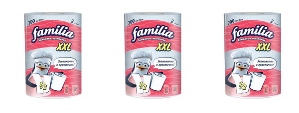 Familia Бумажные полотенца XXL белые, двухслойные - 3 шт - купить с ...