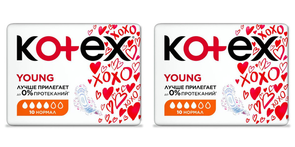 Kotex Прокладки гигиенические для девочек-подростков Yong Fast Absorb ...