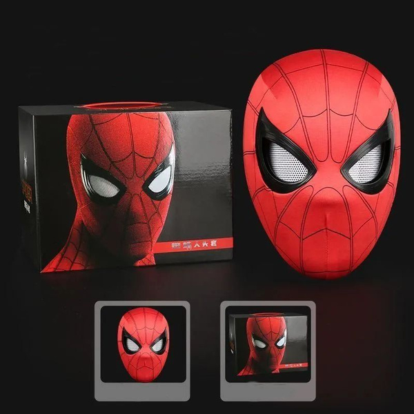 Маска Человека Паука с моргающими глазами Spider man Спайдермен ...