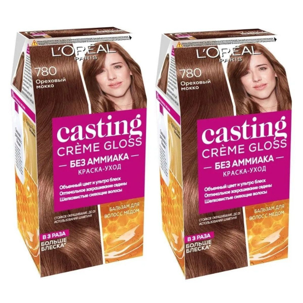 L'Oreal Paris Краска для волос Casting Creme Gloss 780 Ореховый Мокко ...