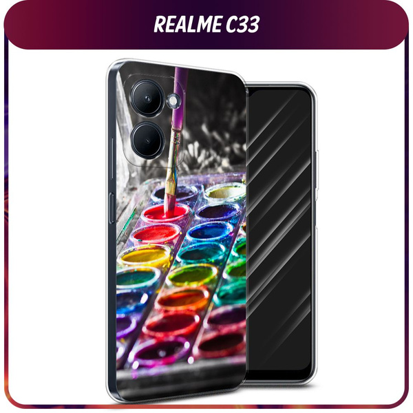 Силиконовый чехол на Realme C33 / Реалми С33 "Палитра красок" - купить ...