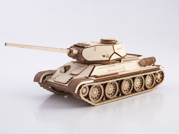 Baumi Сборная модель из дерева Танк Т-34-85, 1/35 - купить с доставкой ...