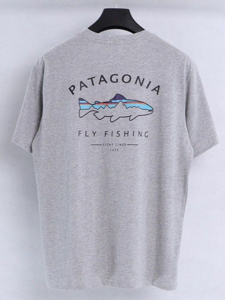 Футболка Patagonia, размер 48, цвет серый, 95% - купить по выгодной ...