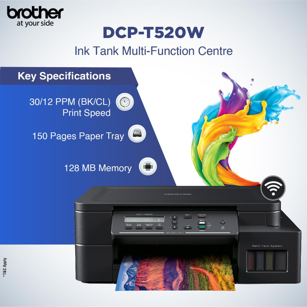 МФУ Струйное Brother DCP-T520W купить по низкой цене в интернет ...