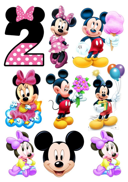 Вафельная картинка для торта Микки и Минни Маус - купить с доставкой по ...