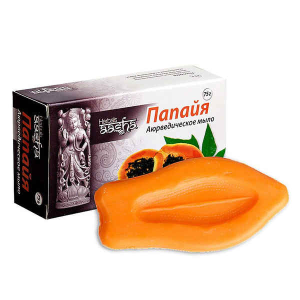 AASHA HERBALS Мыло ПАПАЙЯ 75 г купить на OZON по низкой цене (1727941979)