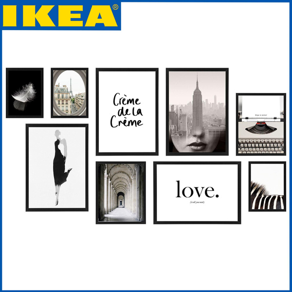 Картина IKEA (ИКЕА) модульная Крем де ля крем, 9 шт - купить по низкой ...