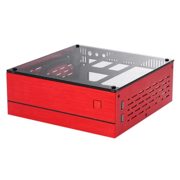 Корпус A01 HTPC Горизонтальный компьютер Красный корпус Верхняя крышка ...