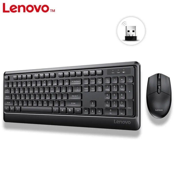 Lenovo km102 Беспроводная клавиатура мыши купить по выгодной цене в ...